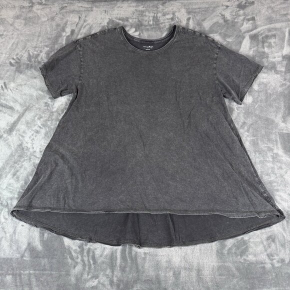 NATURAL LIFE Tops - Natural Life Top Womens Size Large Black  Stone Wash  Boho Oversized Tee Shirt
